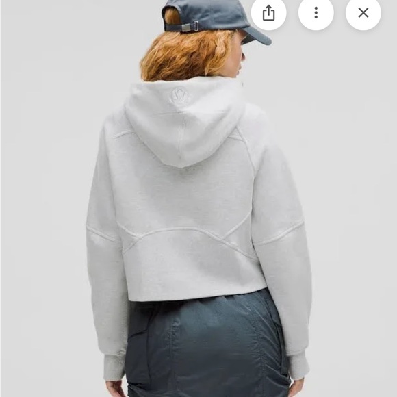 Lululemon grey scuba cropped half zip with hood - Picture 5 of 5